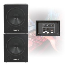 Pair Vonyx 18" Active Powered