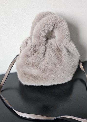 Ladies faux fur handbag - ladies,