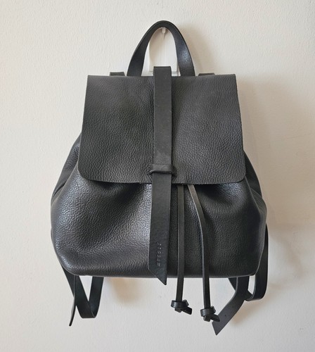 Jigsaw black leather - leather, handbag