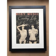 ROXY MUSIC COUNTRY LIFE (FRAMED) POSTER SIZED original music press advert from 1