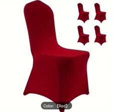 Elastic 1 table cover & 10 chairs cover in red party Christmas  decoration used 