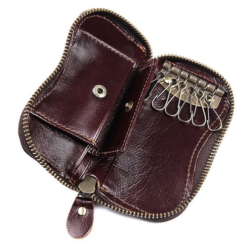 Vintage genuine leather key - genuine,