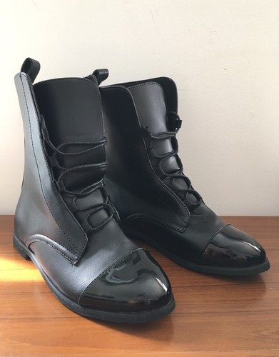 Vintage leather boots patent - vintage,