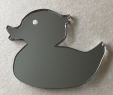 Duck shaped mirror silver - shaped,