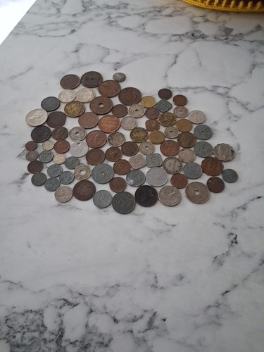 Joblot foreign old coins some - foreign,