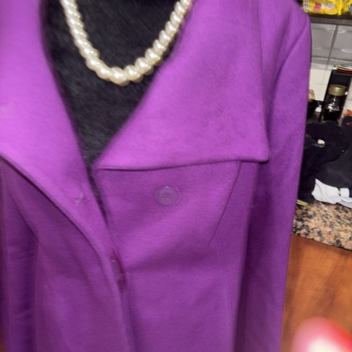 This violet wool blend coat - wool-blend,