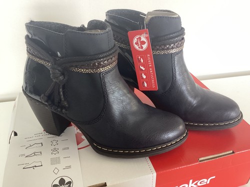 Reiker 55298 navy ankle boots - navy,