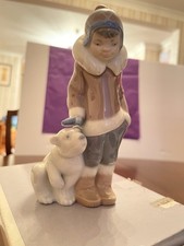 Retired Lladro Inuit Boy With