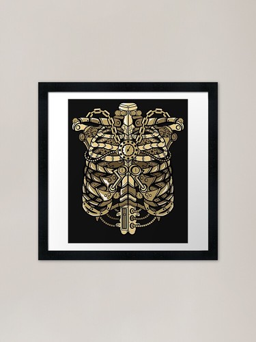 Steampunk framed art print - framed,