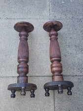 Heavy Oak Pedestal Plant Stand