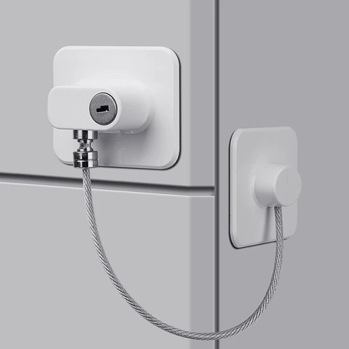 Refrigerator freezer door lock - door,