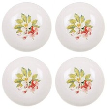 Stoneware pasta bowls salad soup bowls deep dinner Plates 21cm Tropical X4