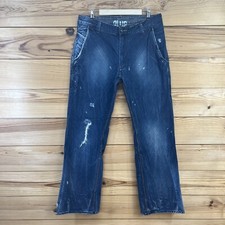 Blue Blood Jeans Mens 36x34 Y2K Style Wide Leg Punk Skater Cotton MWZ03 B112