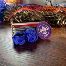 Paracord Scout Woggle Blue 