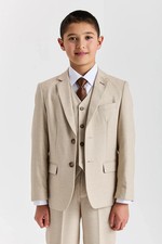 Boys Beige Tailored Fit Formal