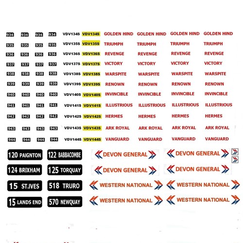 Model bus transfers 76th - transfers, 1/76th