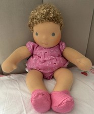 Bamboletta Dolls Waldorf Doll baby doll with soft brown boucle capped hair 