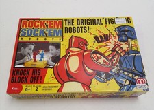 Rock'em Sock'em Robots Game by Mattel - Classic Fighting Game Set in Box