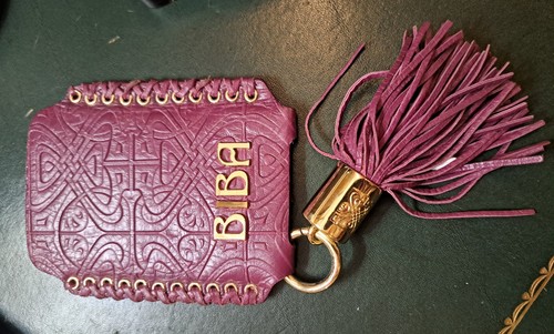 Biba burgundy leather phone - burgundy,