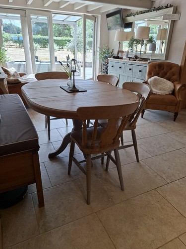 Wood oval dining table - oval,