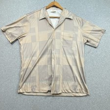 Vintage 1970's Leader Of California Button Up Shirt Mens Sz L Made In USA Disco