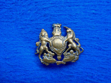 KINGS CROWN BRITISH REGIMENTAL SERGEANT MAJOR BRASS RANK ARM BADGE + PIN