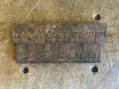 Antique brass letterpress - antique,
