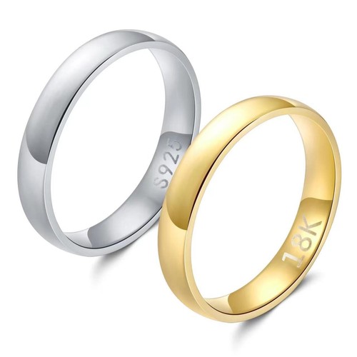Gold plated ring - gold, stainless