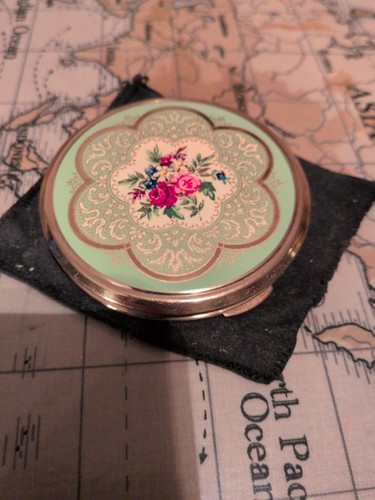 Vintage 1950s floral enamel - vintage,
