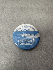 Vintage 1988 FINA World Champions Badge Powerboat Racing