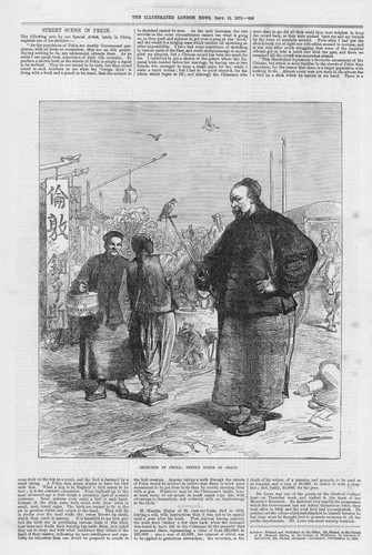 1873 antique print - -, china