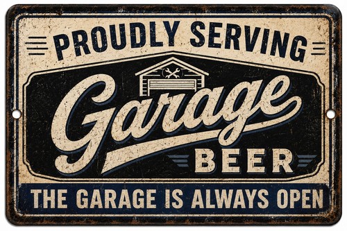 Garage beer tin bar sign - garage,