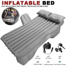 High Raised Inflatable Double Air Bed Mattress Builtin Electric Pump w/ Pillows