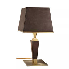 Table Lamp Classic Contemporary Design In Brown Faux Leather MS-037