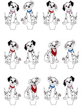 12 Cute Dalmation Dogs Edible