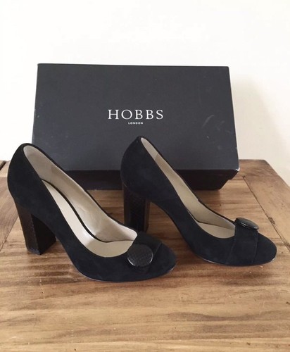 Hobbs black suede leather - leather, &
