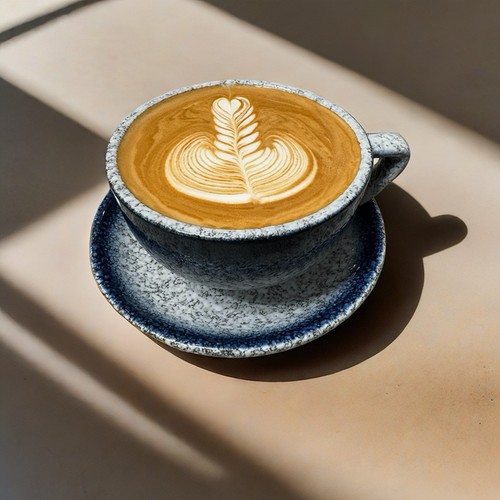 Ceramic latte cup with - 12,