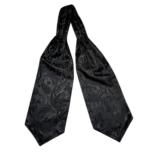 Ascot cravat tie - mens, black