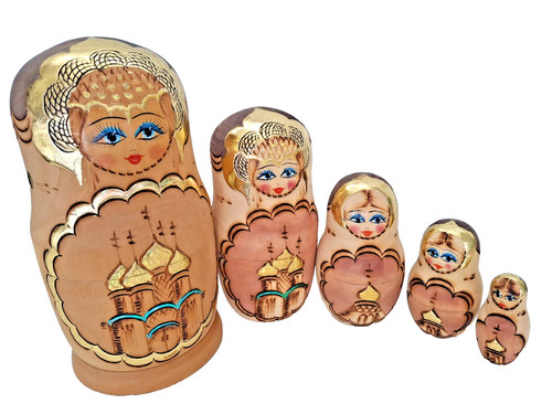 Wooden russian nesting - wooden, dolls