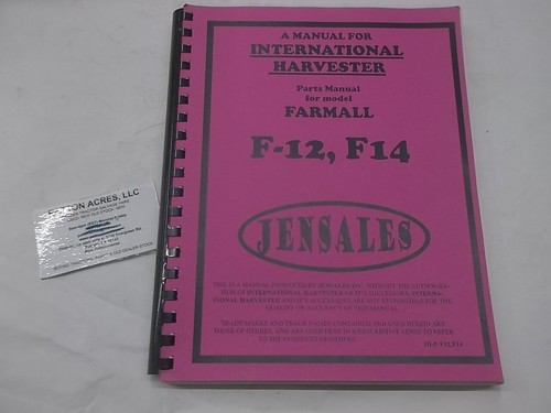 Reprint parts manual - reprint,
