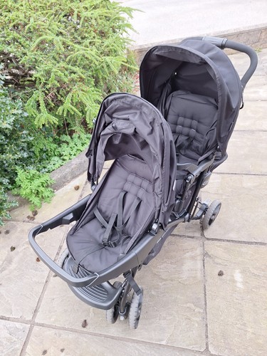 Double pram baby and - pram, toddler
