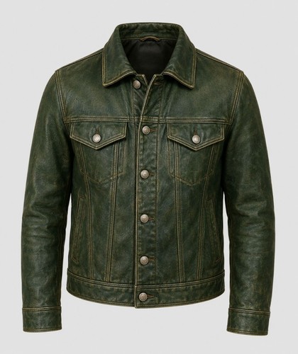 Men vintage green - vintage, leather