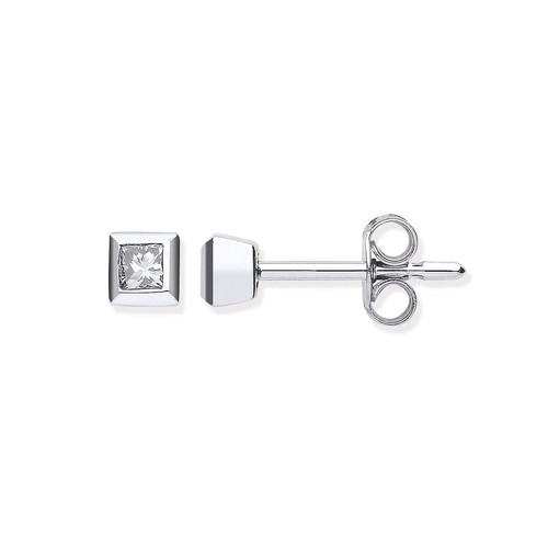 18ct white gold 20ct - 0.20ct, rubover