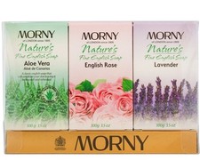 MORNY Nature's FINE ENGLISH SOAP Aloe Vera English Rose Lavender Gift Box 300g