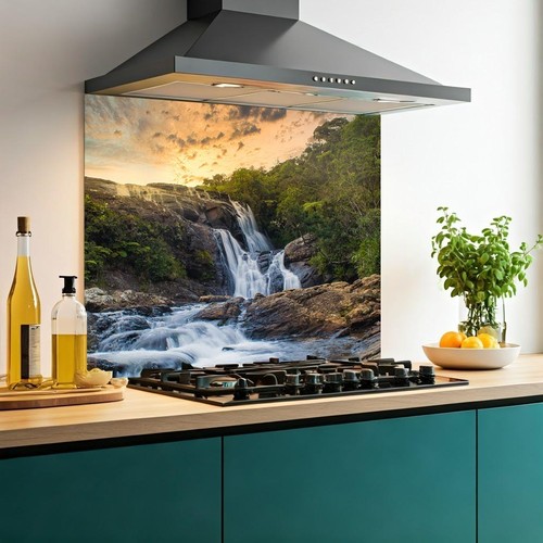 Printed glass kitchen - glass,