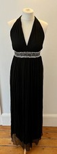 TFNC LONDON Black Embroidered Maxi Dress-Size S