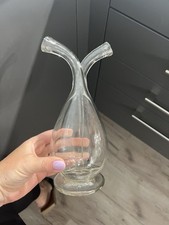 Vintage Large Clear Glass Oil and Vinegar Cruet Storage container
