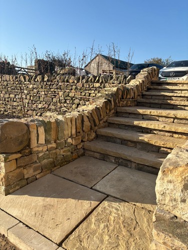 Yorkstone paving hand - paving,,