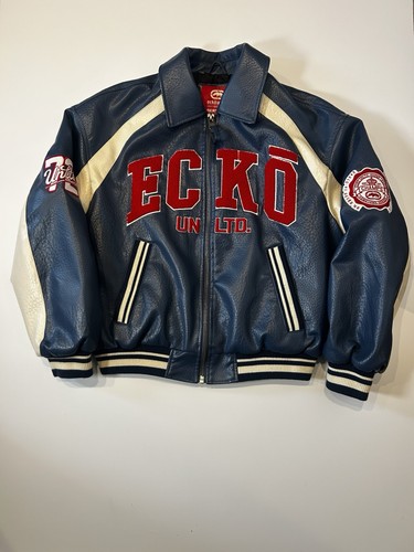 Ecko unltd varsity jacket blue - ecko,