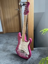 House Clearance Attic Find Candy Rox 3/4 Size Stratocaster Electric Pink Guitar